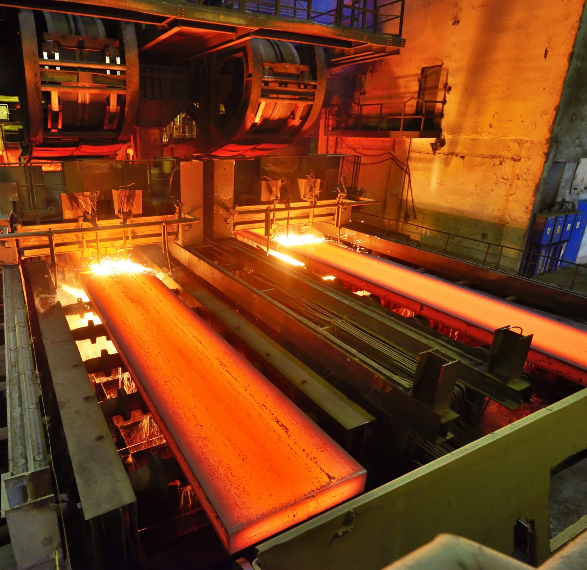 Torch Cutting inside of steel  plant