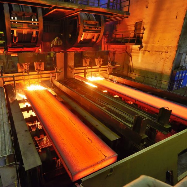 Torch Cutting inside of steel  plant